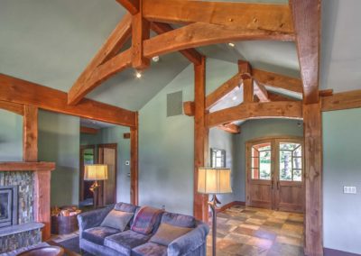 rustic timber frame home house