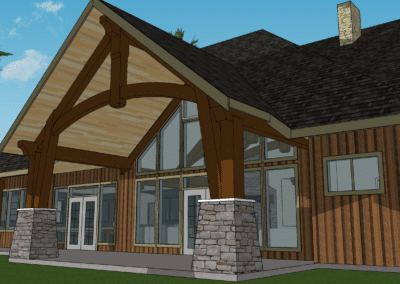 hybrid craftsman timber frame home