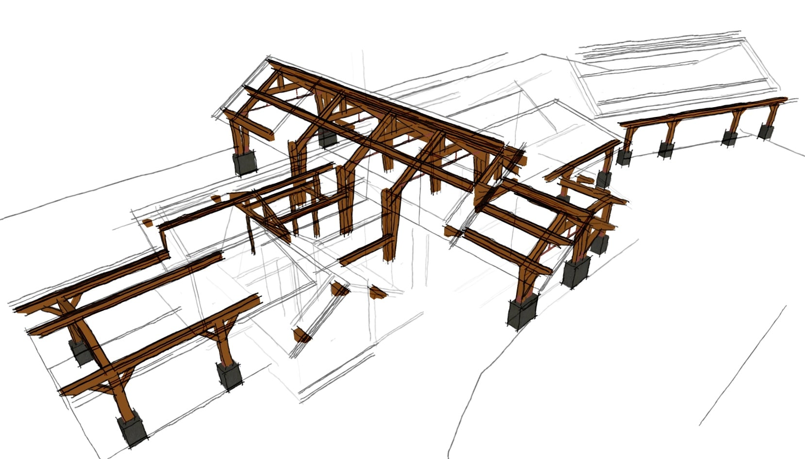 hybrid timber frame floor plan home house