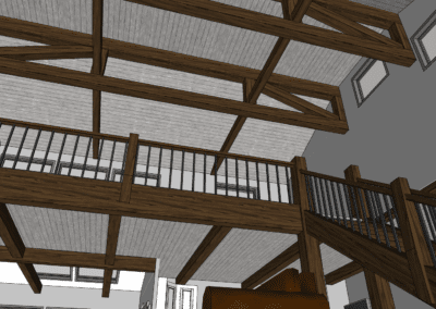 hybrid timber frame home house floor plan plans