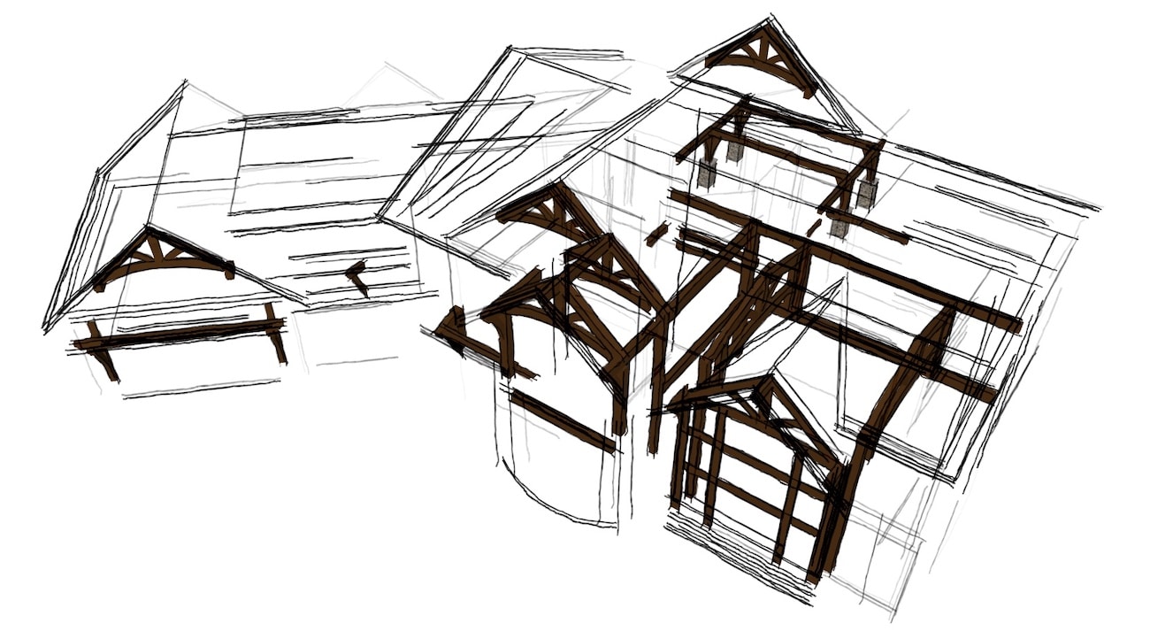 timber frame house home floor plan