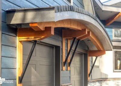 curved timber frame porch back patio