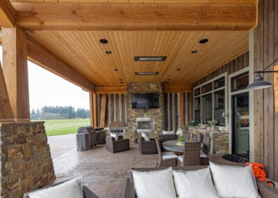 outdoor living timber frame