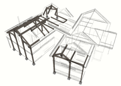 hybrid timber frame home floor plan