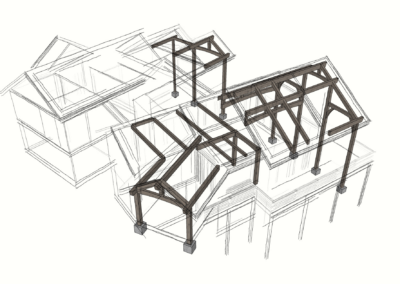 hybrid timber frame home floor plan