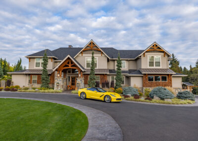 luxury home with luxury car
