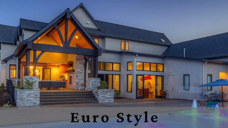 euro design style for home plans