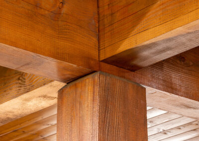 post and beam with housed joinery