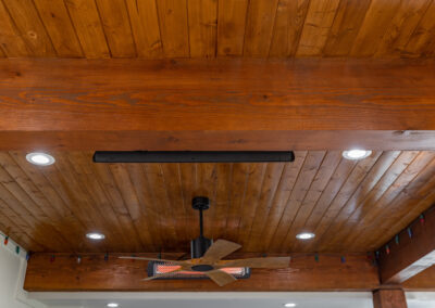 overhead tongue and groove with fans and heaters